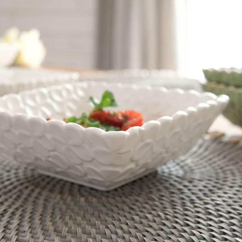 深皿 角皿 陶器 正方形 約14.5cm角 ボウル 食器 和食器 プルメリア おしゃれ アジア雑貨 pl7-668 | ブランド登録なし | 16