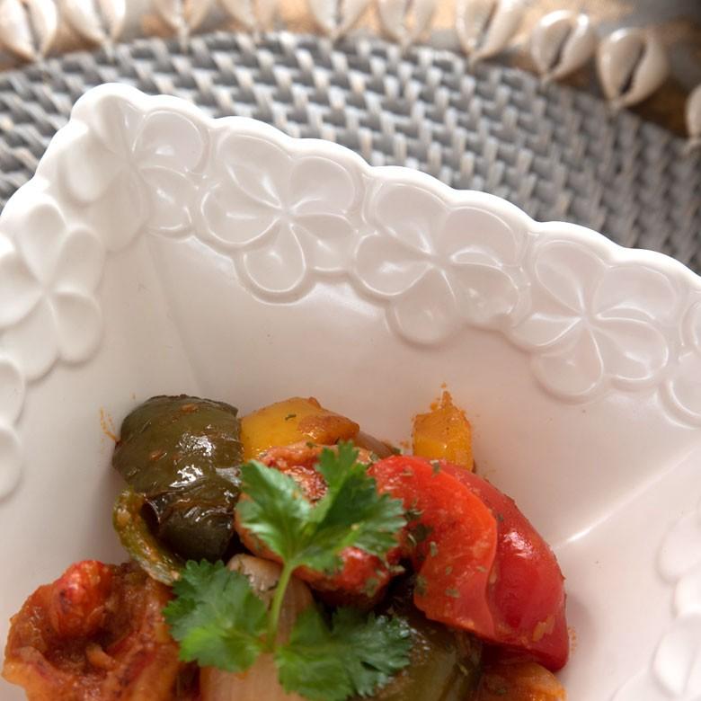 深皿 角皿 陶器 正方形 約14.5cm角 ボウル 食器 和食器 プルメリア おしゃれ アジア雑貨 pl7-668 | ブランド登録なし | 06