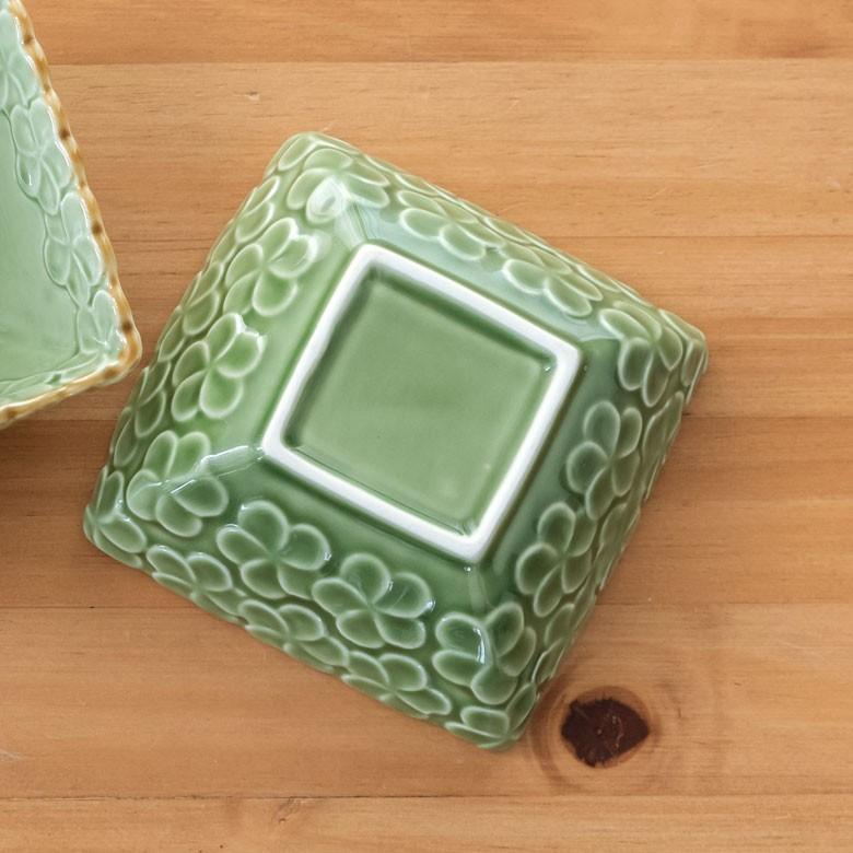 角鉢 角皿 陶器 正方形 約12cm角 ボウル 食器 和食器 プルメリア 煮物