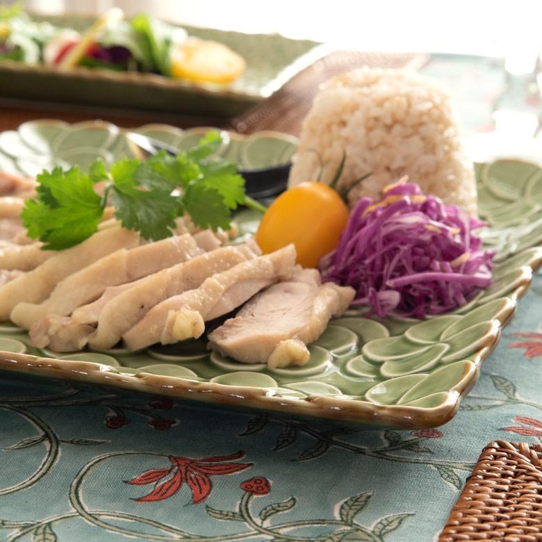 プレート 皿 大皿 食器 約25×25cm 正方形 陶器 プルメリア パーティー アジアン雑貨 pl9-668 | ブランド登録なし | 14