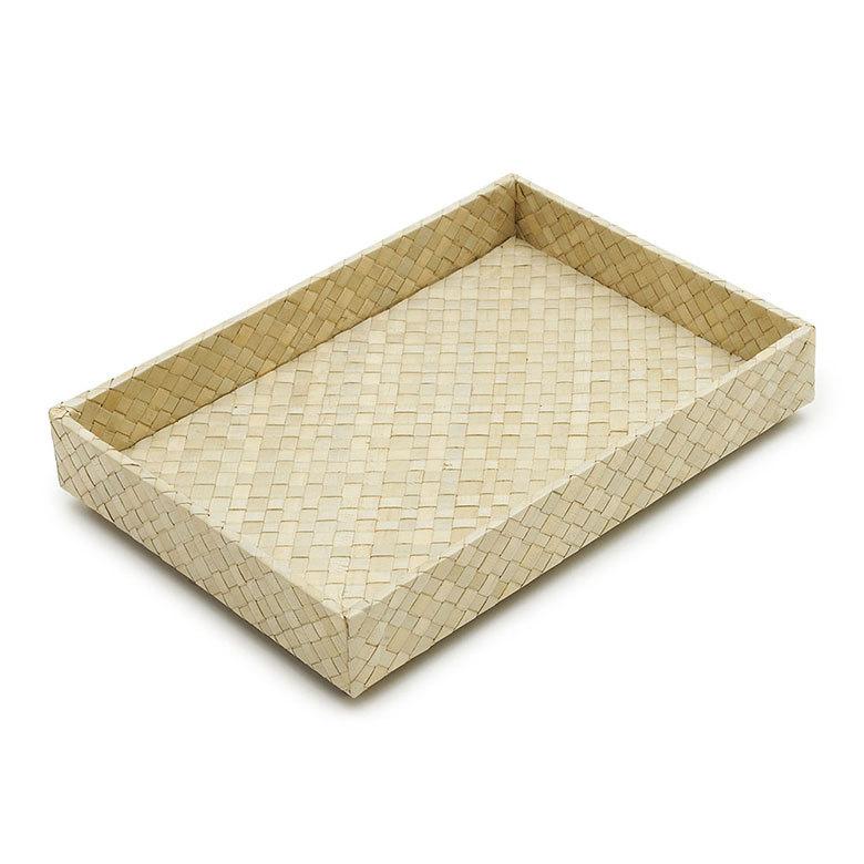 重ねて 使える パンダン製 収納 トレイ Mサイズ トレー かご 整理 小物 入れ カトラリー ケース おしゃれ インテリア ナチュラル 箸入れ ペン 書類 pt-1173 | ELEMENTS（インテリア） | 05