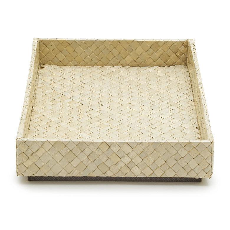重ねて 使える パンダン製 収納 トレイ Mサイズ トレー かご 整理 小物 入れ カトラリー ケース おしゃれ インテリア ナチュラル 箸入れ ペン 書類 pt-1173 | ELEMENTS（インテリア） | 06