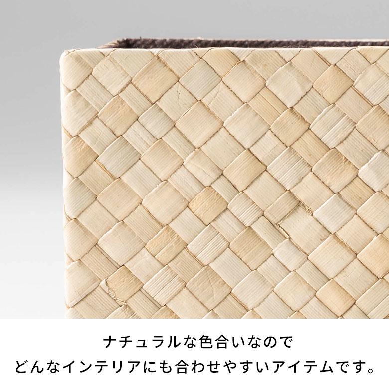 ペン立て マルチスタンドケース 小物収納 パンダン 約 W 18.5cm D 10cm H 10cm リモコン スタンド 立て 卓上収納 リビング収納 天然素材 長方形 仕切り s-1172 | ELEMENTS（インテリア） | 11