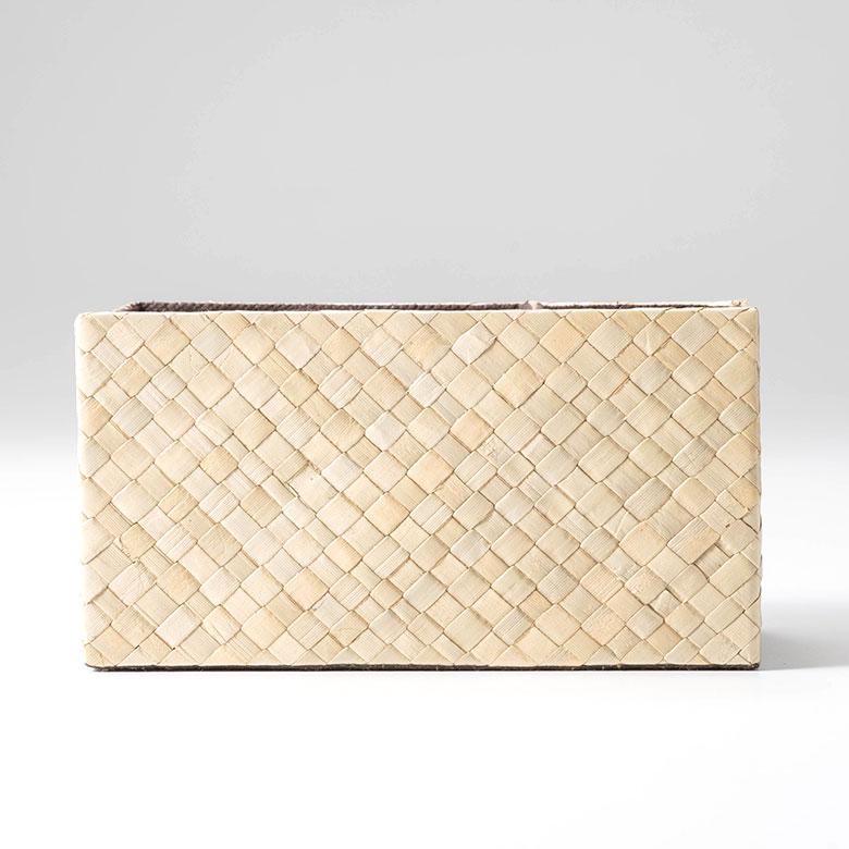 ペン立て マルチスタンドケース 小物収納 パンダン 約 W 18.5cm D 10cm H 10cm リモコン スタンド 立て 卓上収納 リビング収納 天然素材 長方形 仕切り s-1172 | ELEMENTS（インテリア） | 15