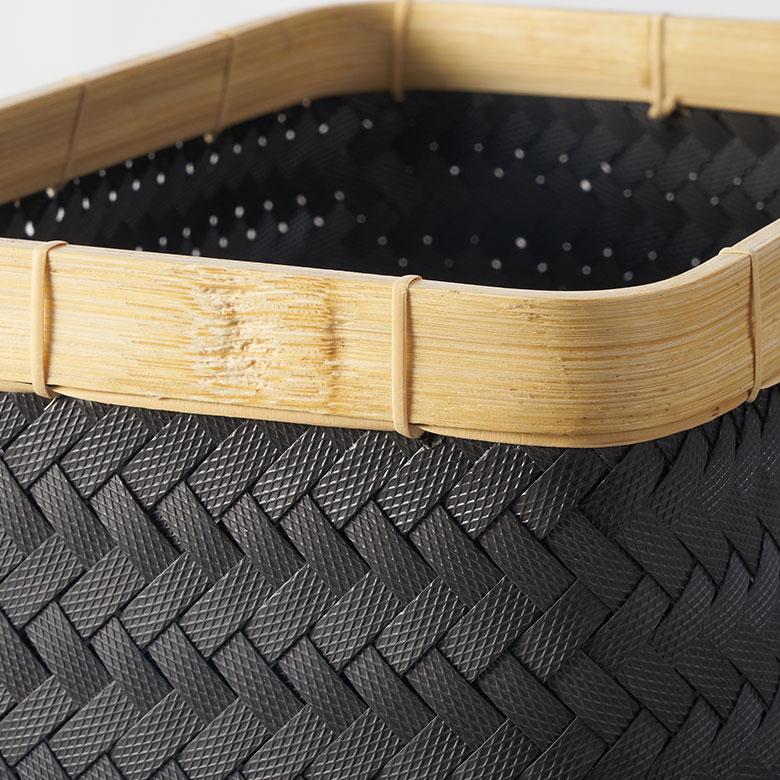 バスケット Sサイズ かご 9.7L バンブー 竹 プラスチック ランドリー 耐水 収納 洗濯物 荷物 入れ おしゃれ 北欧 雑貨 インテリア リゾート 西海岸 s-14065 | ELEMENTS（インテリア） | 15