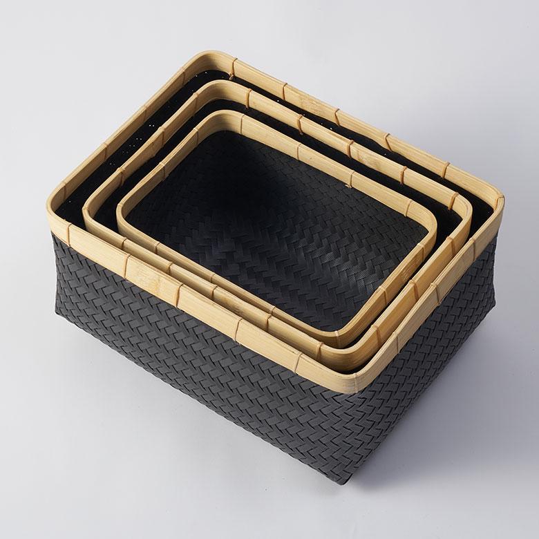 バスケット Sサイズ かご 9.7L バンブー 竹 プラスチック ランドリー 耐水 収納 洗濯物 荷物 入れ おしゃれ 北欧 雑貨 インテリア リゾート 西海岸 s-14065 | ELEMENTS（インテリア） | 17