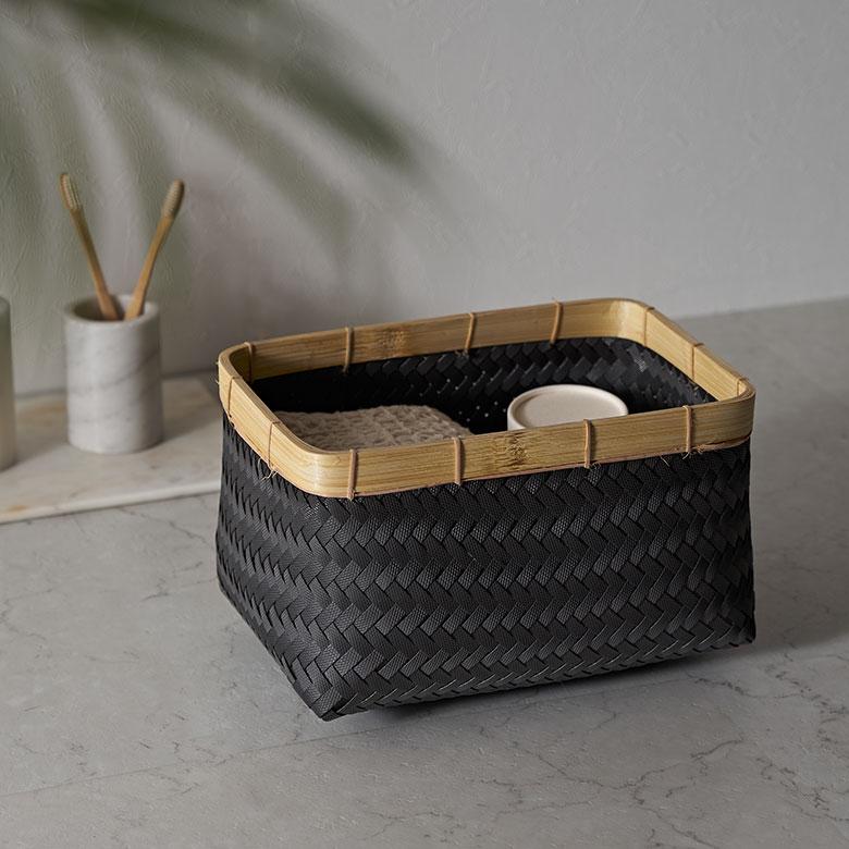 バスケット Sサイズ かご 9.7L バンブー 竹 プラスチック ランドリー 耐水 収納 洗濯物 荷物 入れ おしゃれ 北欧 雑貨 インテリア リゾート 西海岸 s-14065 | ELEMENTS（インテリア） | 18