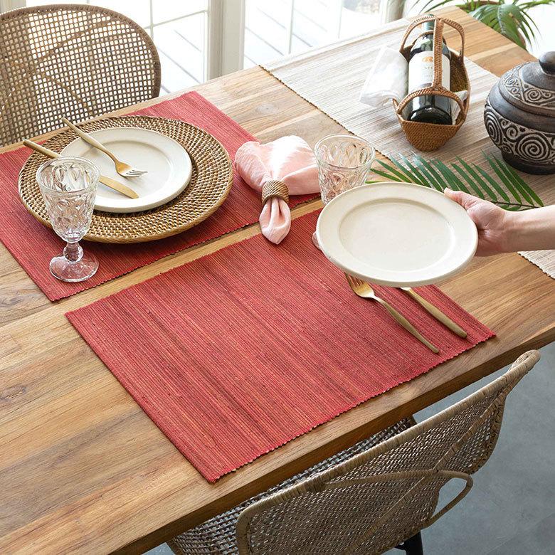 ランチョンマット 4枚セット アジアン テーブルウェア エスニック モダン おしゃれ ウォーターヒヤシンス アジアン雑貨 アジア工房 キッチン用品 set-10818 | ブランド登録なし | 03