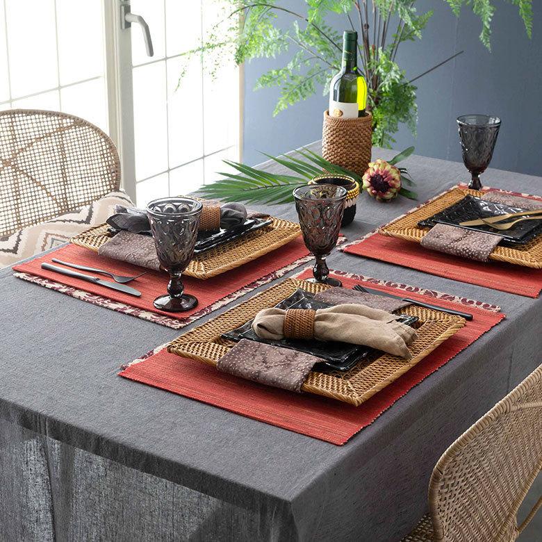 ランチョンマット 4枚セット アジアン テーブルウェア エスニック モダン おしゃれ ウォーターヒヤシンス アジアン雑貨 アジア工房 キッチン用品 set-10818 | ブランド登録なし | 08