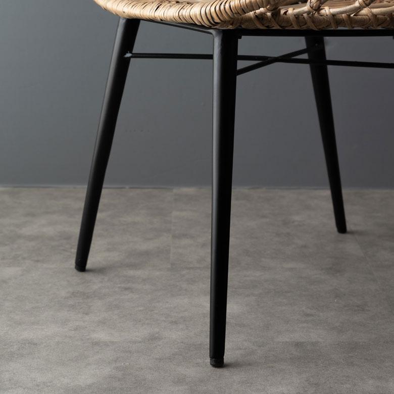 アームチェア 肘付き イス 2脚セット ラタン 籐 シンプル アイアン 一人掛け 背もたれ付き ブラック ベージュ アジアン家具 モダン set-13850-mt | ELEMENTS（インテリア） | 17