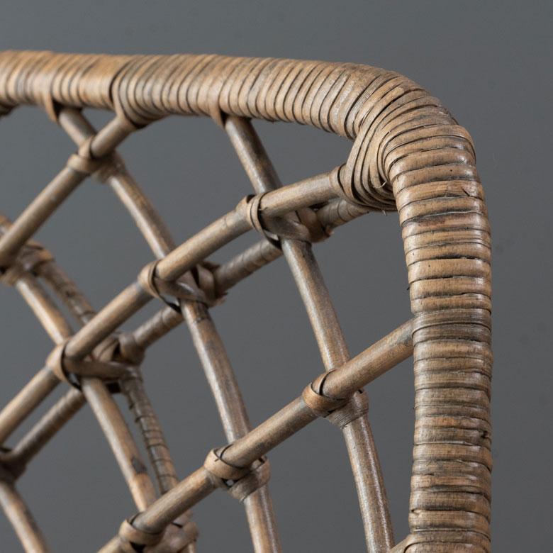 アームチェア 肘付き イス 2脚セット ラタン 籐 シンプル アイアン 一人掛け 背もたれ付き ブラック ベージュ アジアン家具 モダン set-13850-mt | ELEMENTS（インテリア） | 05