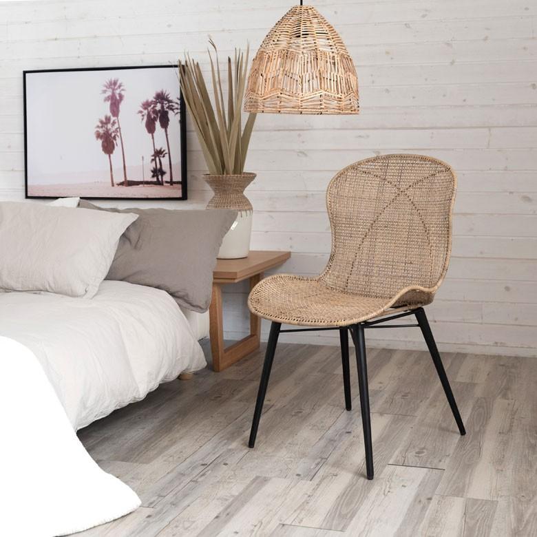 チェア ラタンチェアー ラタンチェア イス 2脚セット ラタン 籐 シンプル アイアン脚 一人掛け 背もたれ付き メッシュ ベージュ アジアン家具 set-13884 | ELEMENTS（インテリア） | 11