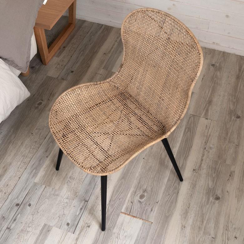 チェア ラタンチェアー ラタンチェア イス 2脚セット ラタン 籐 シンプル アイアン脚 一人掛け 背もたれ付き メッシュ ベージュ アジアン家具 set-13884 | ELEMENTS（インテリア） | 17