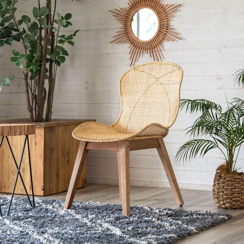 チェア ラタンチェアー ラタンチェア イス 2脚セット ラタン 籐