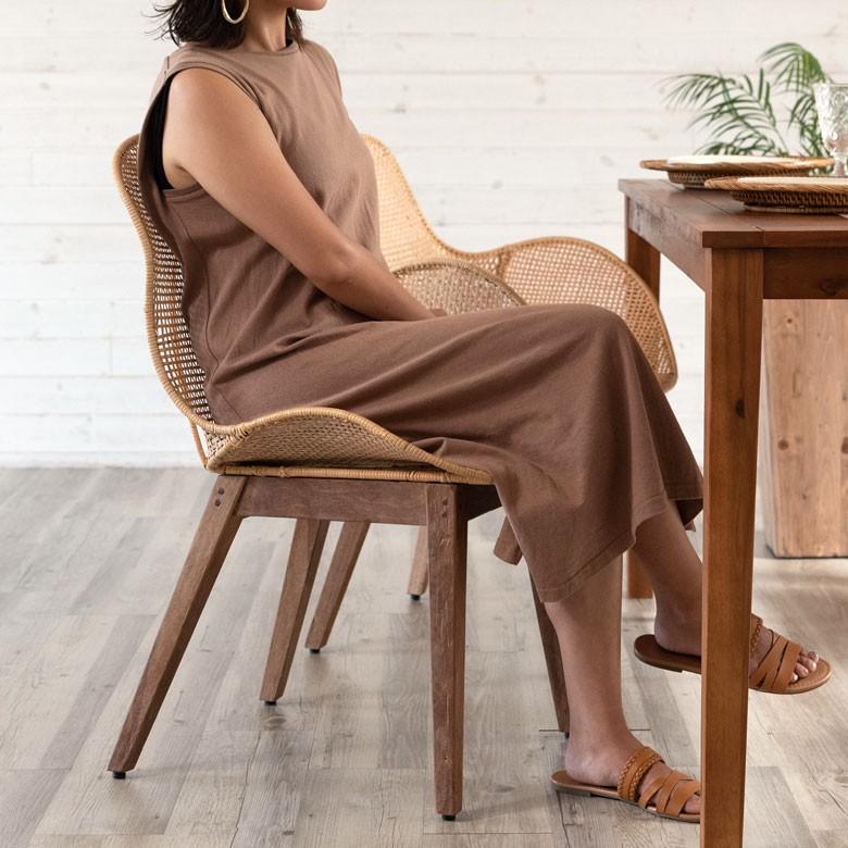 チェア ラタンチェアー ラタンチェア イス 2脚セット ラタン 籐