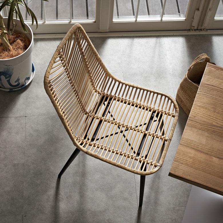 ラタン チェア 2脚 セット 籐 クッション 付き 座面高 40cm シェブロン ダイニング 椅子 食卓 リビング おしゃれ 北欧 雑貨 インテリア 西海岸 set-14013 | ELEMENTS（インテリア） | 16