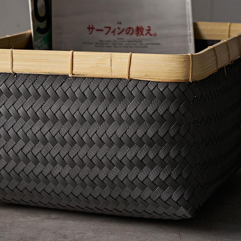 竹カゴ　3セット ELEMENTS（インテリア） バスケット 3個セット かご 27.6L