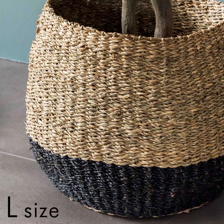 3個セット プランターカバー ゴミ箱 バスケット かご シーグラス S M L