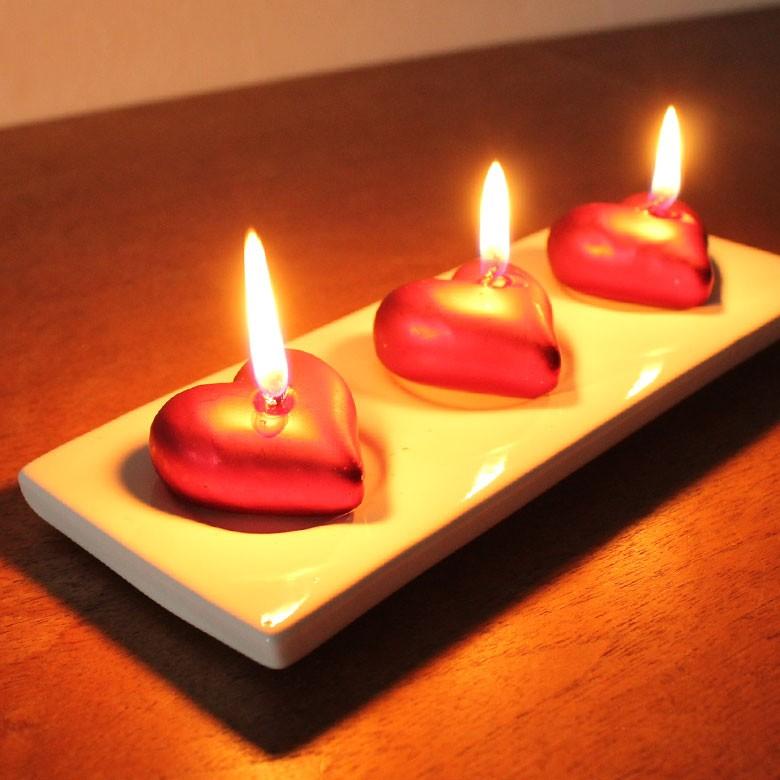 ハートキャンドル 送料無料 5個セット キャンドル ろうそく ギフト プレゼント 贈り物 set-61150 | ブランド登録なし | 03