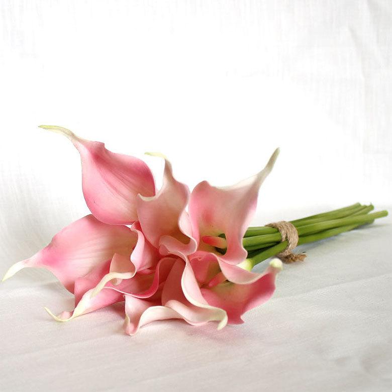 9本セット 造花 カラーリリー ショート 観葉植物 フェイクグリーン 枝付き リゾート アジアン雑貨 花飾り 3色展開 set-6164 | ブランド登録なし | 02