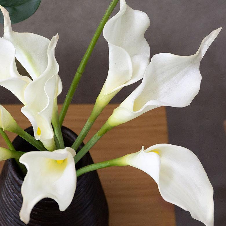 9本セット 造花 カラーリリー ショート 観葉植物 フェイクグリーン 枝付き リゾート アジアン雑貨 花飾り 3色展開 set-6164 | ブランド登録なし | 07