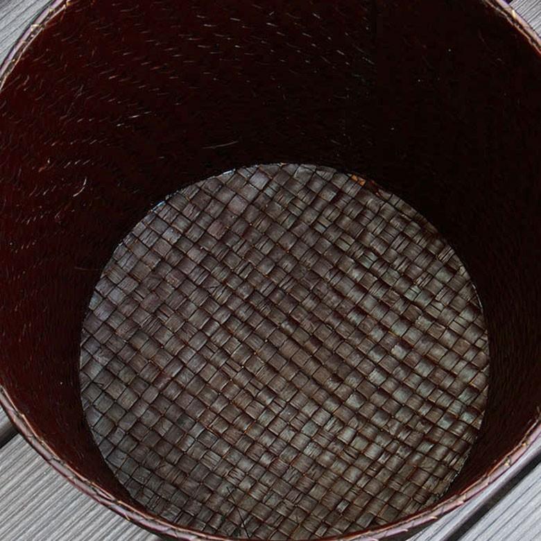 ゴミ箱 おしゃれ ダストボックス くずかご 丸型 円形 丸い モダン アジアン バリ リビング 寝室 和室 収納 かご パンダン アジア工房 set-6233 | ブランド登録なし | 04