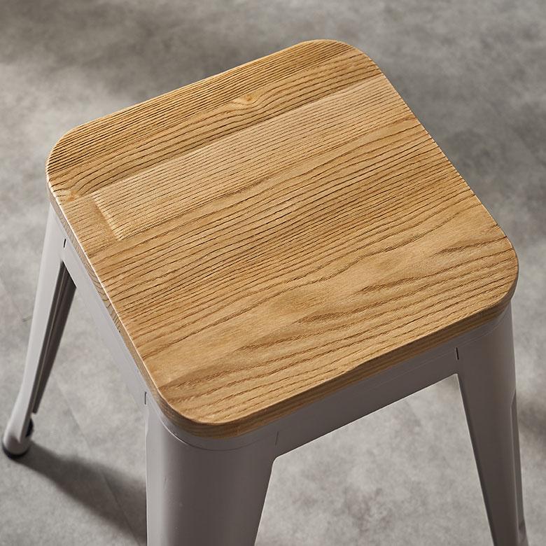 スツール 木製 椅子 スチール チェアー 4脚セット スタッキングチェア 完成品 黒 SMITH スミス イス インダストリアル おしゃれ アイアン風  [set-66683] | ELEMENTS（インテリア） | 15