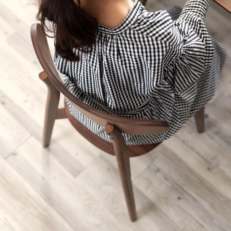 ELEMENTS チェア 2脚セット ブラウン ナチュラル ダイニングチェア