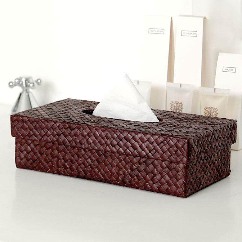 【2個セット】ティッシュケース おしゃれ ティッシュカバー ティッシュケースカバー アジアン パンダン製 ブラウン アジアン雑貨 エスニック set-8401 | ブランド登録なし | 10