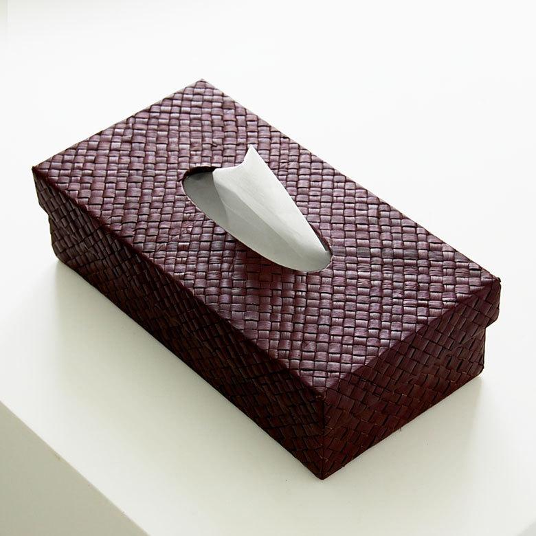 【2個セット】ティッシュケース おしゃれ ティッシュカバー ティッシュケースカバー アジアン パンダン製 ブラウン アジアン雑貨 エスニック set-8401 | ブランド登録なし | 09