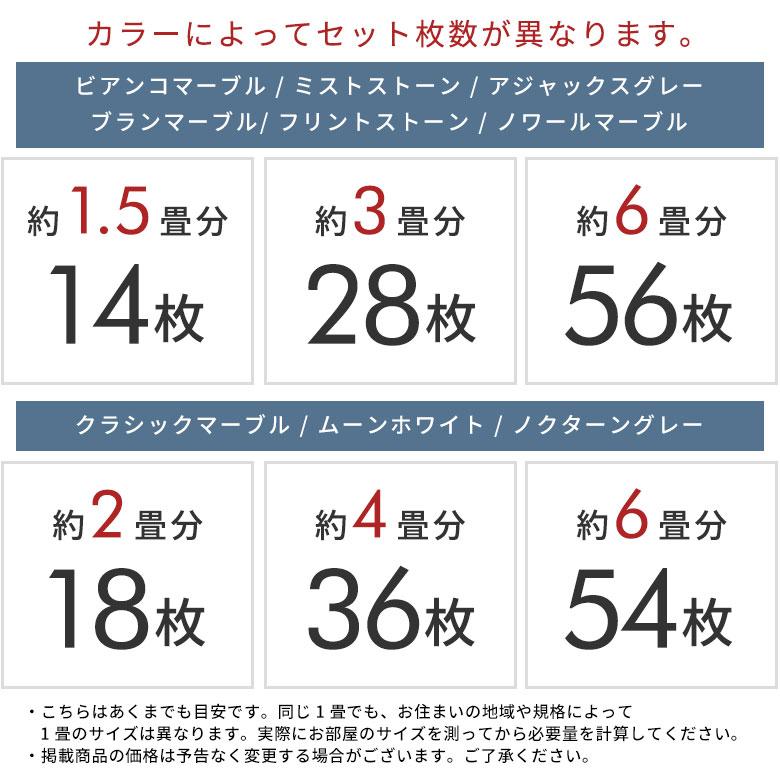 フロアタイル 大理石 ストーン調 貼るだけ シール 接着タイプ 56枚セット 約 6畳 トイレ 玄関 床 インテリア DIY 模様替え リフォーム 西海岸 set-84252 | ELEMENTS（インテリア） | 19
