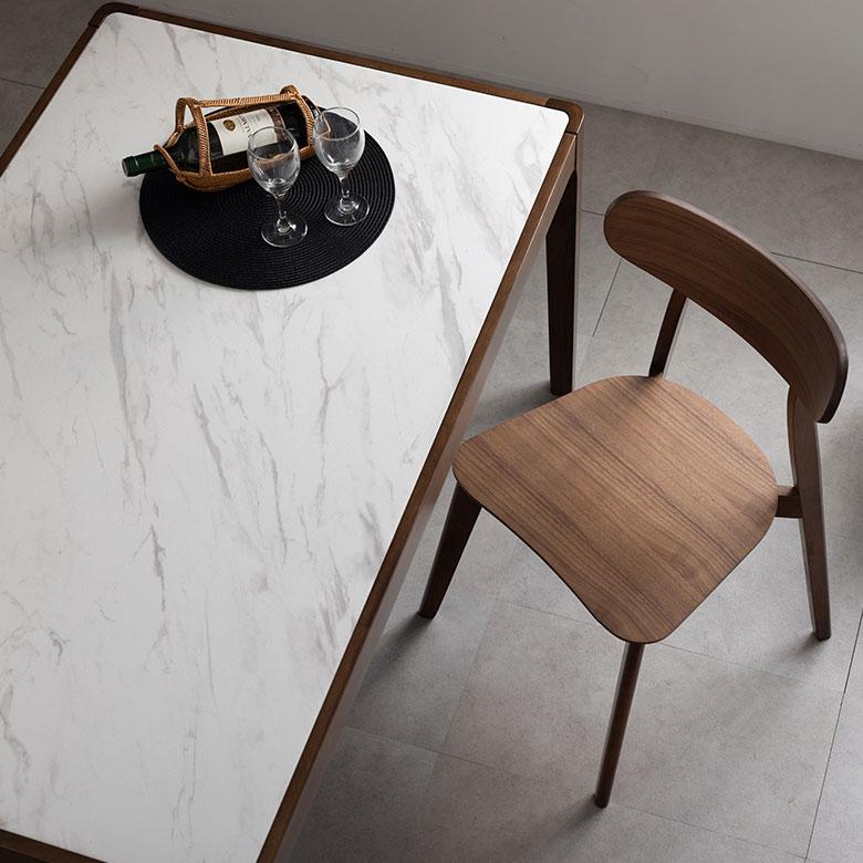 ダイニング テーブル 2人 4人 用 幅 138cm 高さ 72cm ストーン 風 コンクリート 調 リビング モダン ホテル ライク 店舗 ディスプレイ 什器 set-84310 | ELEMENTS（インテリア） | 08