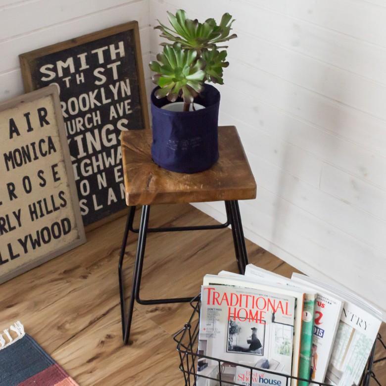 スツール 椅子 木製 無垢材 天然木 おしゃれ イス カウンターチェア アンティーク 北欧 西海岸 男前 ブラウン 茶色 set-91026 | ELEMENTS（インテリア） | 03