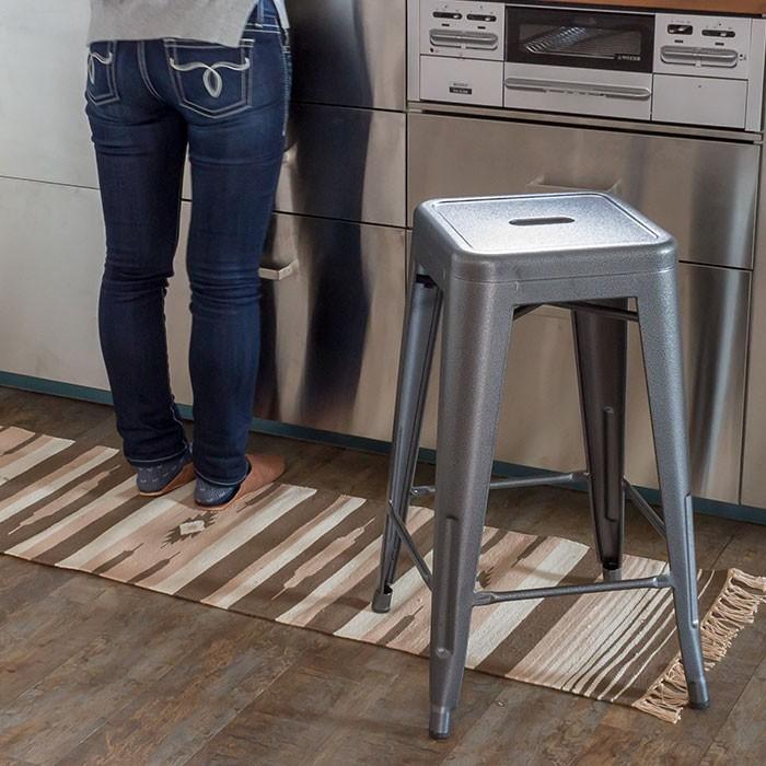 スタッキングチェア スチール製 メタリックハイスツール スタッキング 4個セット 重ね カウンター チェア 椅子 イス シンプル 西海岸 西海岸 北欧 set-91074 | ELEMENTS（インテリア） | 05