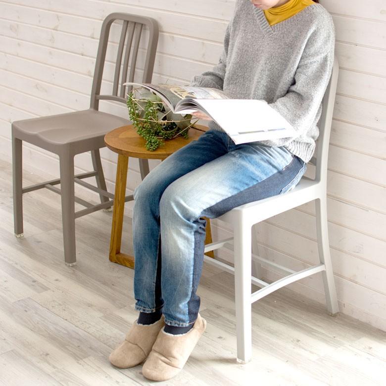 椅子 いす チェア ダイニングチェア 軽量 シルバー ブラウン 2個セット ネイビーチェア風 ヴィンテージ リビング ダイニング インテリア 家具 軽い set-91199 | ELEMENTS（インテリア） | 01