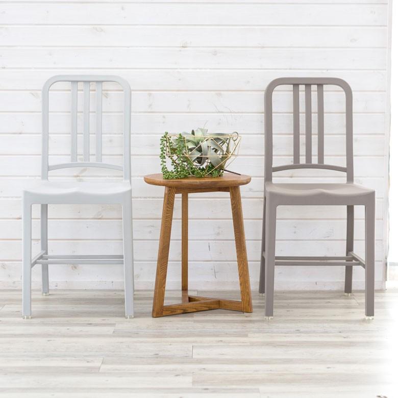 椅子 いす チェア ダイニングチェア 軽量 シルバー ブラウン 2個セット ネイビーチェア風 ヴィンテージ リビング ダイニング インテリア 家具 軽い set-91199 | ELEMENTS（インテリア） | 07