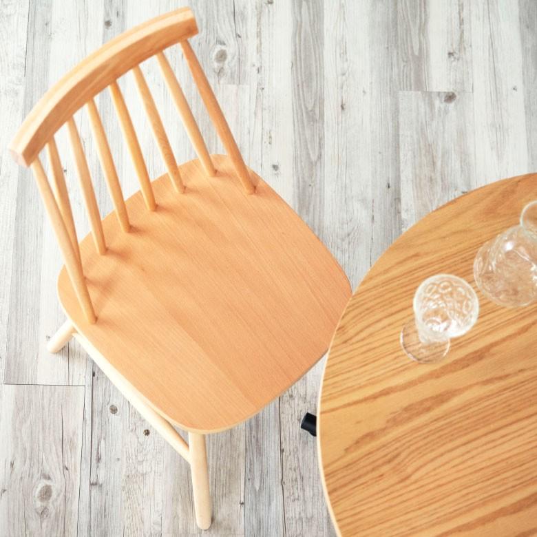 ダイニングチェア チェアー 椅子 2脚セット ナチュラル 天然木 木製 ウィンザーチェア 完成品 シンプル おしゃれ 北欧 リビング set-9136 | ELEMENTS（インテリア） | 09