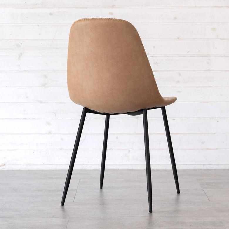 チェア 2脚セット スチール 座面高 45cm ダイニングチェア イス いす 椅子 レザー調 アイアン 革 合成皮革 シンプル ミッドセンチュリー 北欧 1人掛け set-91482 | ELEMENTS（インテリア） | 12