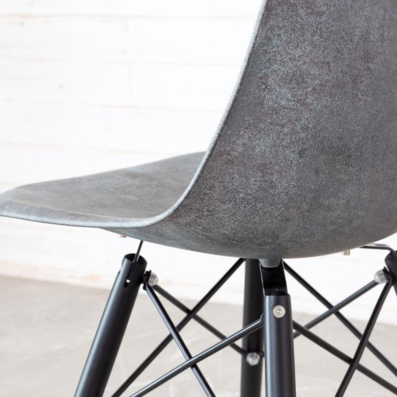 チェア イス 2脚セット イームズ風 プラスチック 木 W 46 × D 55 椅子 いす モルタル調 シェルチェア風 デザインプリント 天然木 ABS樹脂 木脚 set-91502 | ELEMENTS（インテリア） | 10