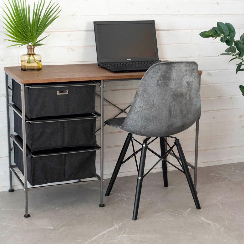 チェア イス 2脚セット イームズ風 プラスチック 木 W 46 × D 55 椅子 いす モルタル調 シェルチェア風 デザインプリント 天然木 ABS樹脂 木脚 set-91502 | ELEMENTS（インテリア） | 11