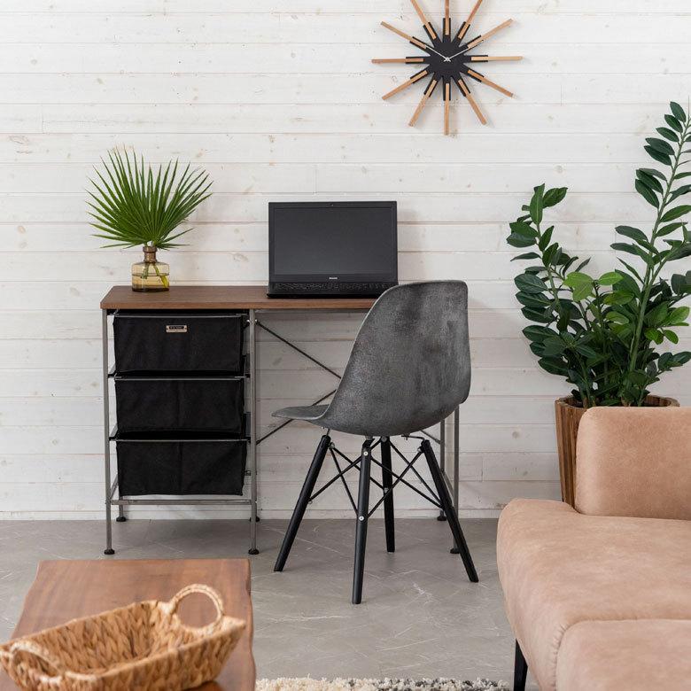 チェア イス 2脚セット イームズ風 プラスチック 木 W 46 × D 55 椅子 いす モルタル調 シェルチェア風 デザインプリント 天然木 ABS樹脂 木脚 set-91502 | ELEMENTS（インテリア） | 14