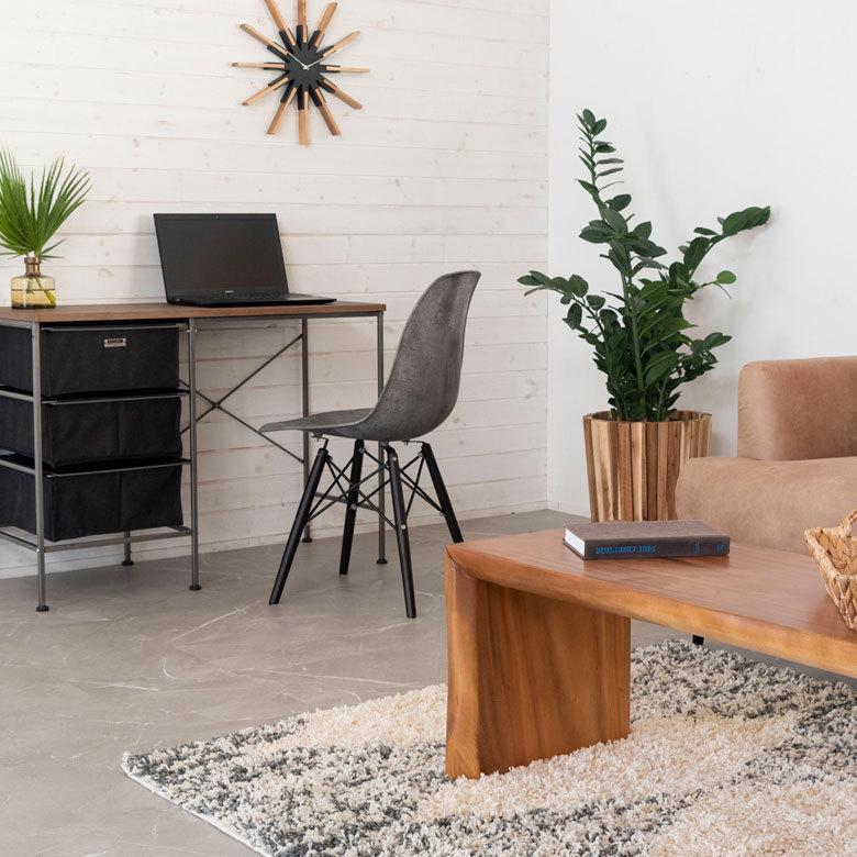 チェア イス 2脚セット イームズ風 プラスチック 木 W 46 × D 55 椅子 いす モルタル調 シェルチェア風 デザインプリント 天然木 ABS樹脂 木脚 set-91502 | ELEMENTS（インテリア） | 15