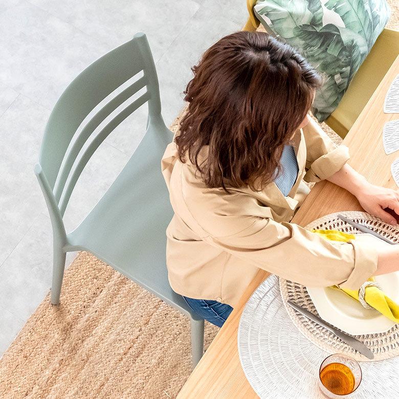 チェア 4脚セット ダイニングチェア スタッキング シンプル 北欧 おしゃれ かわいい ミッドセンチュリー 在宅勤務 カフェ set-91525 | ELEMENTS（インテリア） | 10