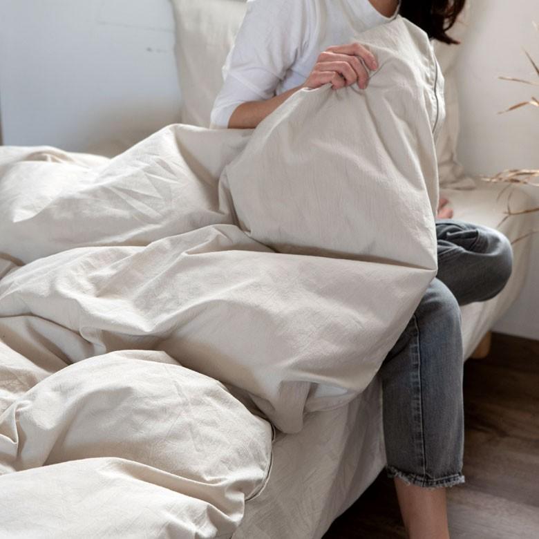 布団カバー 3点セット 日本製 綿100％ シングル ベッドタイプ Sol Mane 掛け布団カバー ボックスシーツ ピローケース 無地 5色展開 set-94803 | ELEMENTS（インテリア） | 13