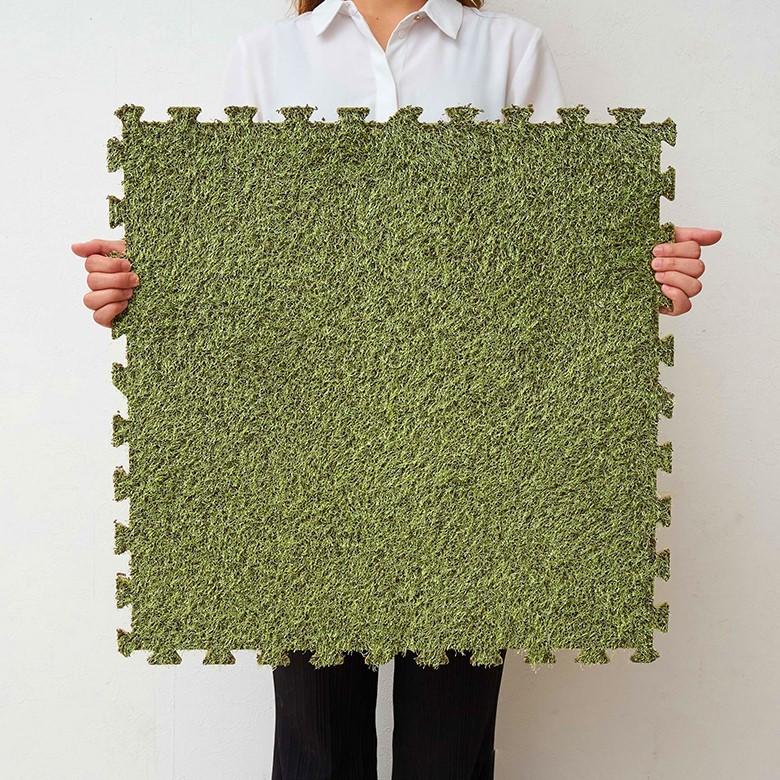 ジョイント マット 芝生 風 人工芝 EVA グリーン 18枚 大判 フロア ホット カーペット 対応 おしゃれ ナチュラル 防音 衝撃吸収 インテリア 北欧 set-99098 | ELEMENTS（インテリア） | 14