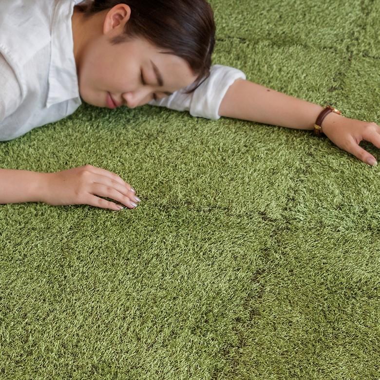 ジョイント マット 芝生 風 人工芝 EVA グリーン 18枚 大判 フロア ホット カーペット 対応 おしゃれ ナチュラル 防音 衝撃吸収 インテリア 北欧 set-99098 | ELEMENTS（インテリア） | 08