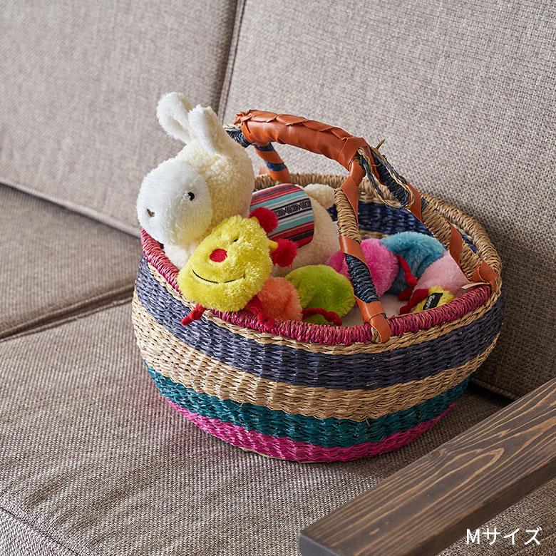 かご バスケット 持ち手 付き シーグラス  S M L 3個セット ナチュラル 収納 天然素材 荷物 入れ 衣類 おもちゃ ランドリー おしゃれ 北欧 西海岸風 stc-vn505 | ELEMENTS（インテリア） | 09