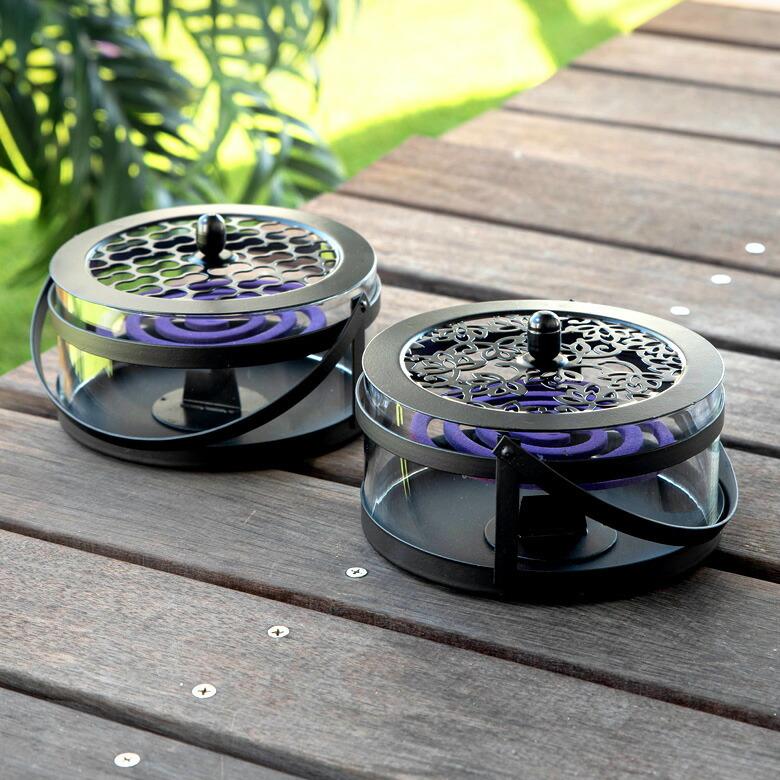 蚊取り線香ホルダー 蚊取り線香入れ 立て おしゃれ ガラス スチール 黒 アウトドア 虫除け 2個セットインテリア set2-6191 | ブランド登録なし | 11