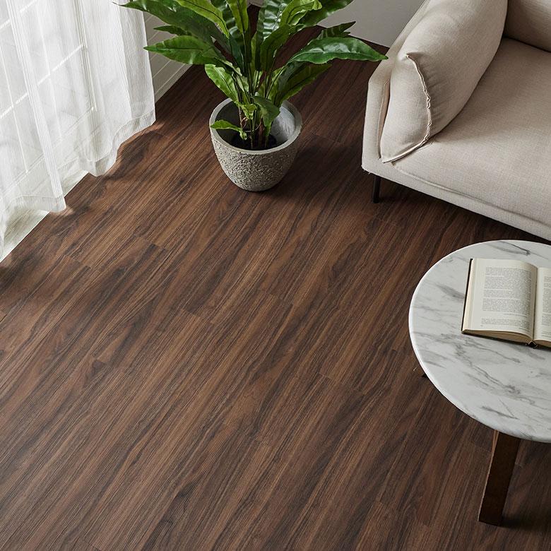 貼るだけ フロアタイル 木目調 フロアマット フローリング 木目 床材 シール式 フロアシート 4畳 48枚 床 簡単 おしゃれ 北欧 インテリア 西海岸 set48-85001 | ELEMENTS（インテリア） | 30