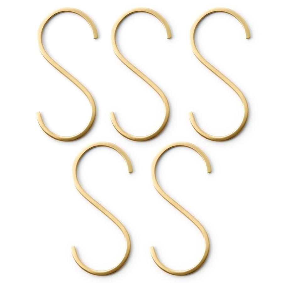 S字 フック 真鍮 5本 セット M 大 ゴールド 金 属 アンティーク 風 吊り 下げ 収納 ウォール デコレーション おしゃれ 北欧 雑貨 インテリア set5-34600 | ELEMENTS（インテリア） | 19